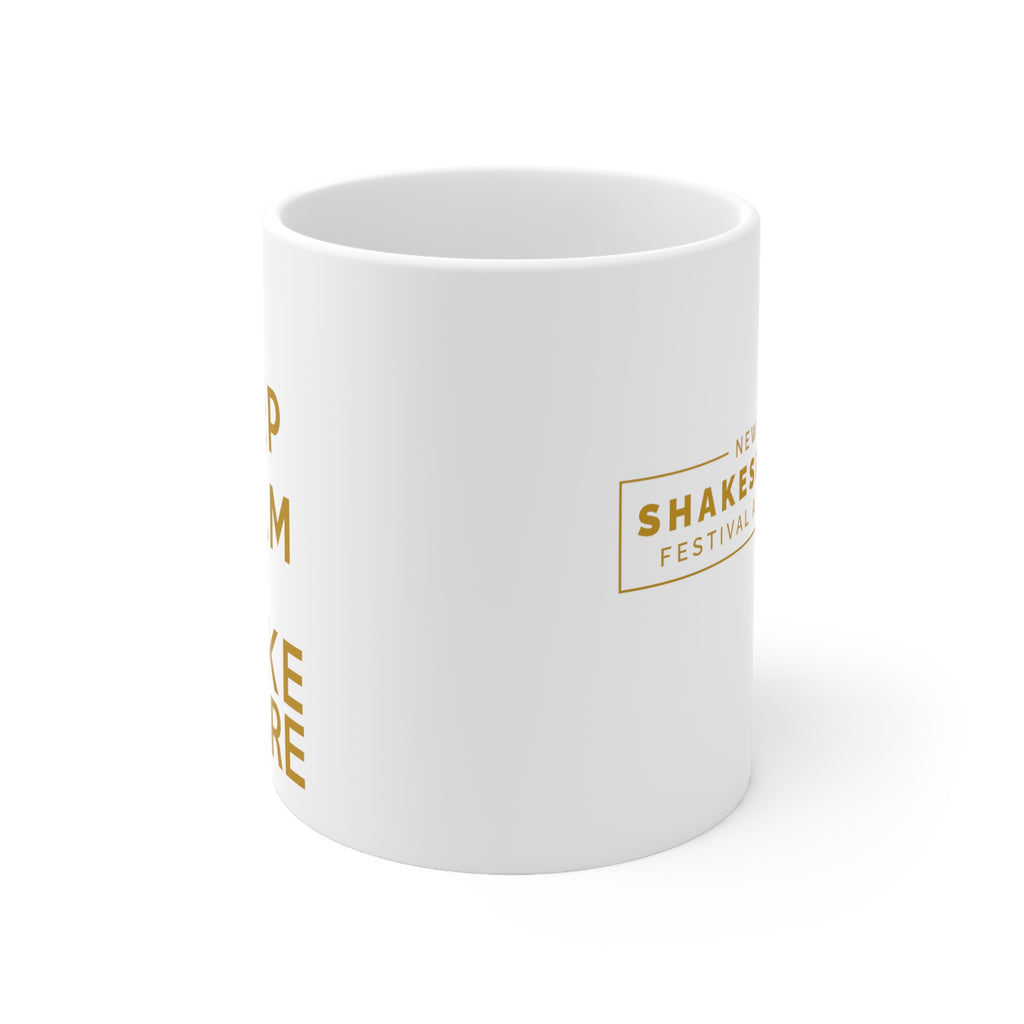 Keep Calm And Shakespeare Mug - White