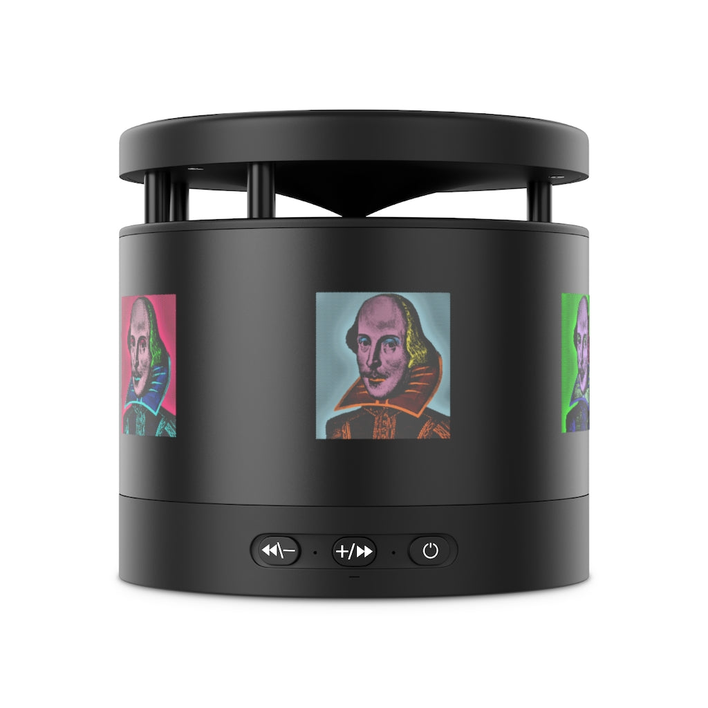 Pop Shakespeare Metal Bluetooth Speaker and Wireless Charging Pad