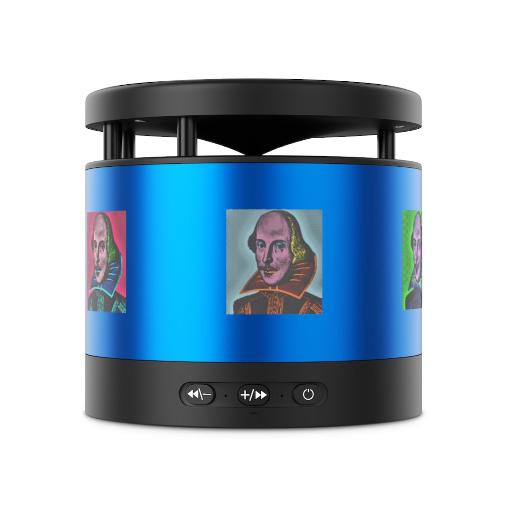 Pop Shakespeare Metal Bluetooth Speaker and Wireless Charging Pad