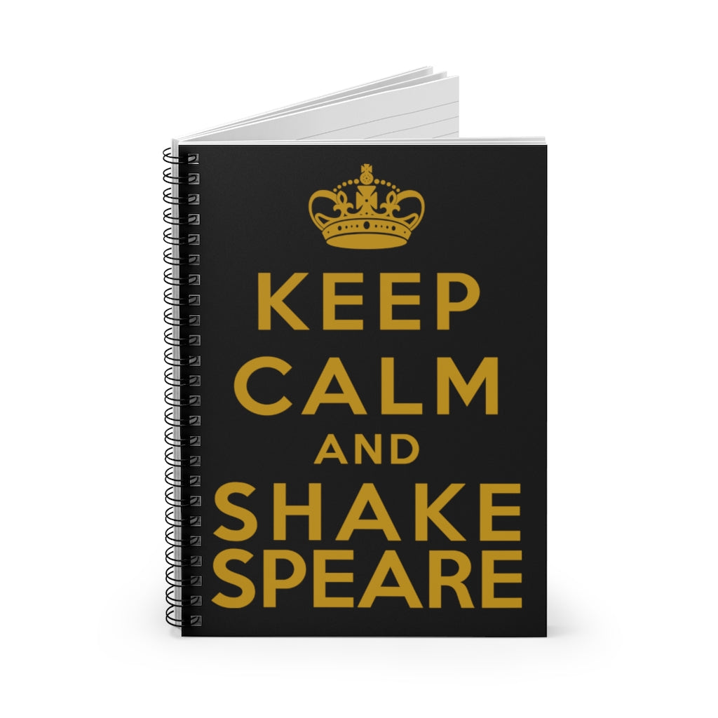 Keep Calm and Shakespeare Spiral Notebook - Ruled Line