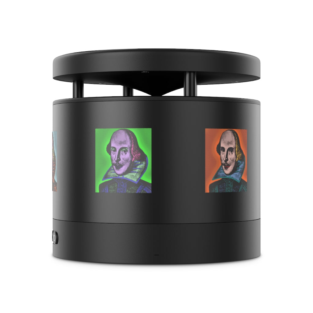Pop Shakespeare Metal Bluetooth Speaker and Wireless Charging Pad