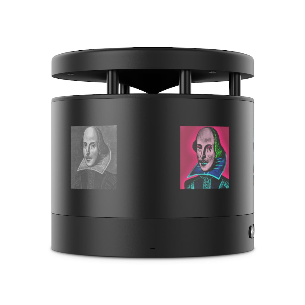 Pop Shakespeare Metal Bluetooth Speaker and Wireless Charging Pad